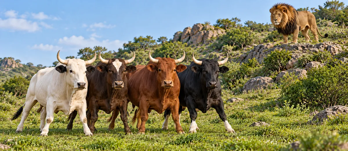 The Lion and the Four Oxen